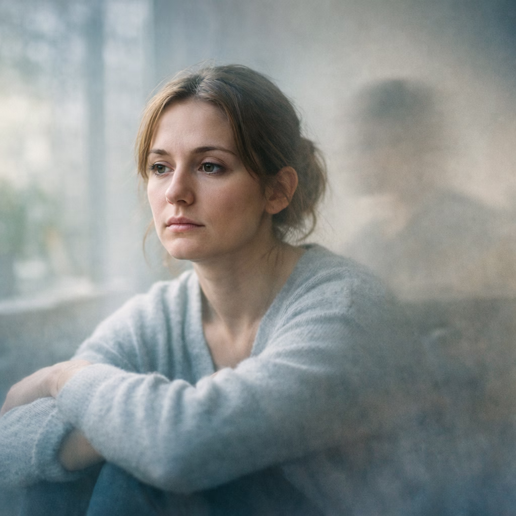 Person experiencing dissociation feeling detached from reality and surroundings