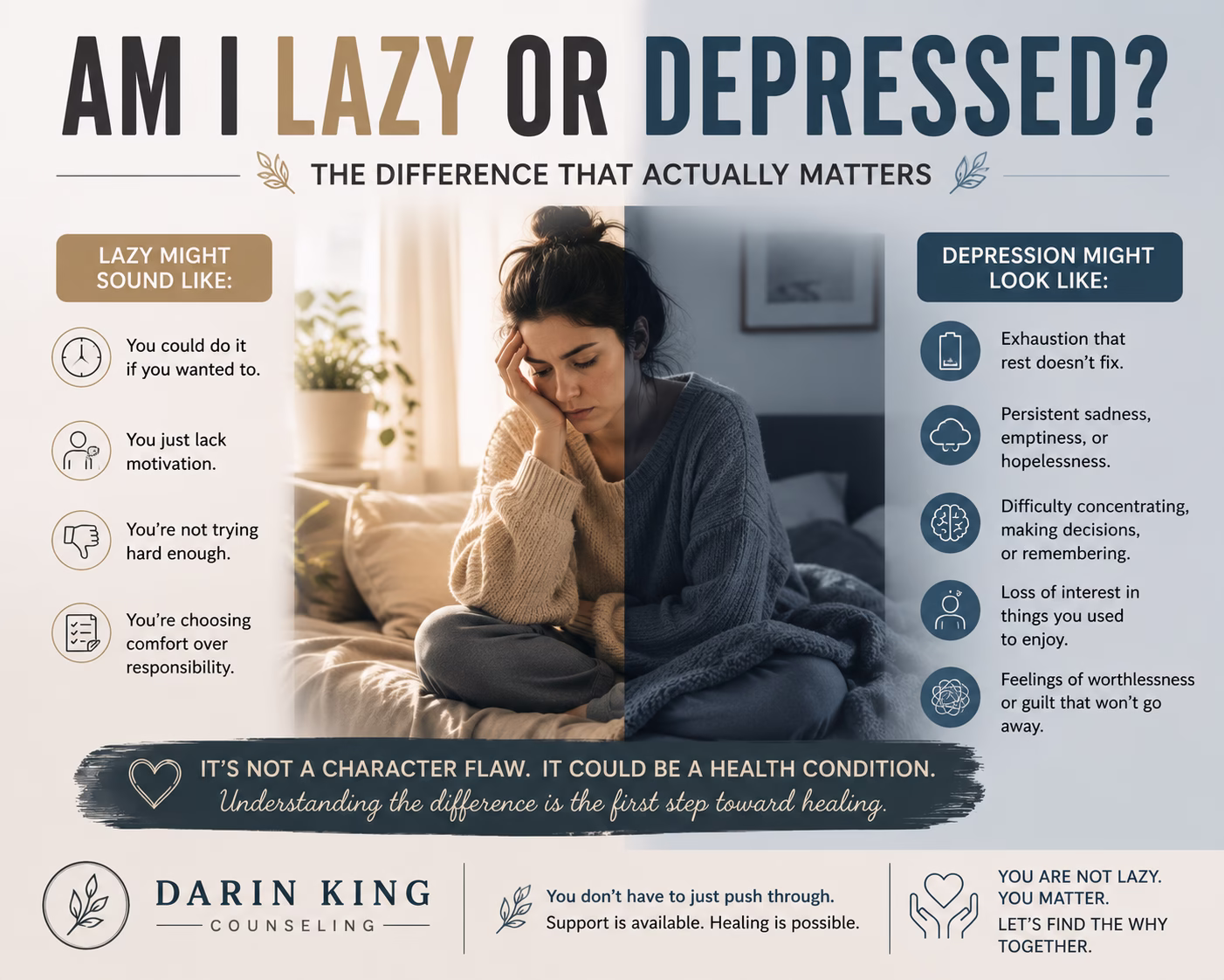 Am I Lazy or Depressed? The Difference That Actually Matters