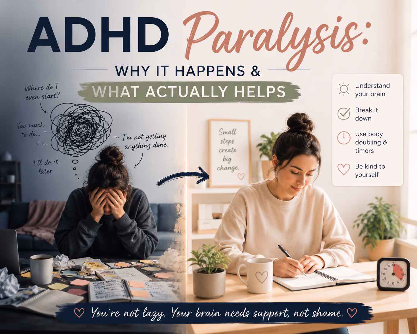 ADHD Paralysis: Why It Happens & What Actually Helps